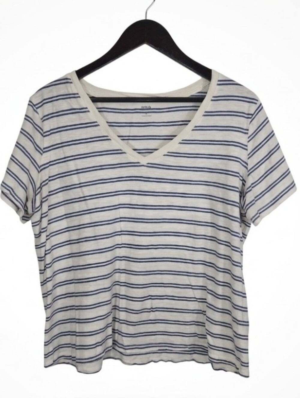 a.n.a blue stripe short sleeve tee